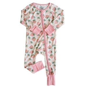 Caden Lane Berry Happy Convertible Zip Romper 12-18M